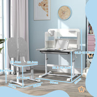 
              AIYAPLAY Kids Desk and Chair Set w/ Tiltable Desktop Reading Rack
            