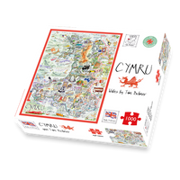 Tim Bulmer 1000 Piece Map of Wales Jigsaw Puzzle