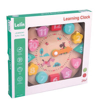 Lelin Learning Clock Teaching Hours Animals Educational Toy For Toddlers Kids