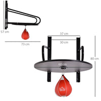 HOMCOM Speed Bag Boxing Hanging Platform Kit Wall-mounted Punching Ball