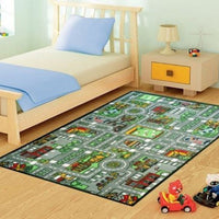 Kids Village Road Rug 80x120cm Cute Design Kids Room Floor