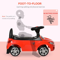 HOMCOM Ride on Car Baby Toddler Walker Foot to Floor Sliding Car Slider Red