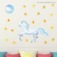 
              Enchanting Unicorn Wall Decoration Sticker with Moon and Stars Wall Sticker
            