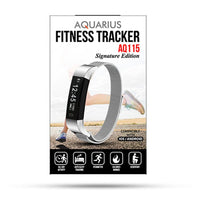 Aquarius AQ115 Splash proof Fitness Tracker with Metal Mesh Strap, Space Grey