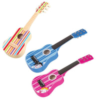 
              Lelin Wooden Striped Decor Guitar Children Musical Instrument Play Music 3+ Years
            