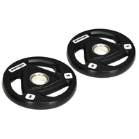 SPORTNOW Olympic Weight Plates Tri-Grip Barbell Weights Set with 2'' Holes 2 x 5kg