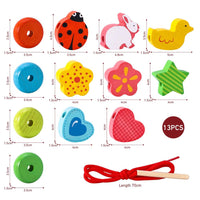 
              SOKA First Threading Wooden Toy Children Kids Lacing Beads Educational Toy
            