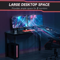 
              HOMCOM PC Gaming Desk L-Shaped Corner Desk Computer Workstation 145 x 81 x 76cm
            