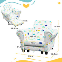 
              AIYAPLAY 2 Piece Kids Sofa Set with Cloud Design, for Nursery, White
            