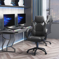 
              Vinsetto Executive Racing Swivel Gaming Office Chair PU Leather Computer Desk Chair BLACK
            