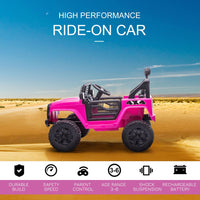 
              12V Kids Electric Ride On Car Truck Off-road Toy with Remote Control Pink HOMCOM
            