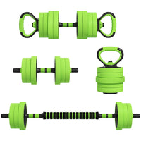 
              SPORTNOW 4-in-1 Weight Dumbbells Set Barbell Kettlebell Push Up Stand 20kg
            