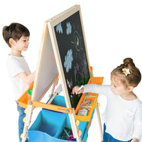 Teamson Kids 3 in 1 Wooden Easel Drawing Blackboard Whiteboard & Accessories TK-FB028G