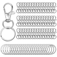 
              100pcs Gold Silver Keyring DIY Keychain Split Rings Keyfob Key Rings Key Chain Key Pendant Ring Stainless Steel Ring
            