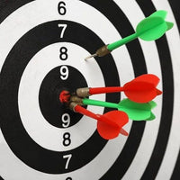 
              FULL SIZE 17" DARTBOARD SET 6 DARTS FUN FAMILY DART BOARD GAME ADULTS KIDS XMAS
            