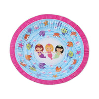 Mermaid Design 9 Inch 12 Disposable Paper Plates For Picnics Parties & Barbecues