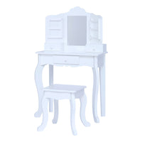 
              Fantasy Fields Kids Dressing Table Vanity Set Mirror & Stool White TD-13366D
            