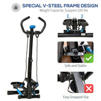 
              HOMCOM Adjustable Twist Stepper Step Machine For Home Gym Aerobic Workout
            