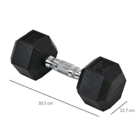 
              HOMCOM Hexagonal Dumbbells Kit Weight Lifting Exercise for Home Fitness 2x8kg
            