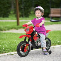 HOMCOM 6V Kids Electric Motorbike Motorcycle Ride On for 3-6 Years RED