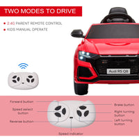 
              Audi RS Q8 6V Kids Electric Ride On Car Toy with Remote USB MP3 Bluetooth RED
            