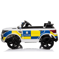 LEADZM Dual Drive Ride On 12V 7A.h Police Car with 2.4G Remote Control White