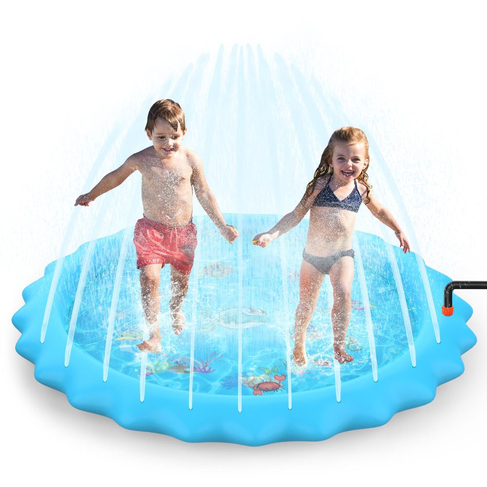SOKA 168cm ROUND Inflatable Sprinkler Splash Pad Play Mat Water Pool Summer Toy
