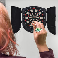 
              HOMCOM Electronic Dartboard Set 26 Games and 185 Variations with 6 Darts and Cabinet to Storage Multi-Game Option Ready-to-Play
            