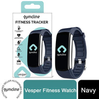 Gymcline Vesper Fitness Tracker with Body Temperature Monitoring, Navy