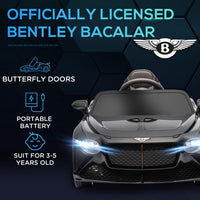 Bentley Bacalar Licensed 12V Kids Electric Ride on Car with Portable Battery Black