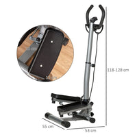 
              HOMCOM Adjustable Twist Stepper Step Machine For Home Gym Aerobic Workout
            