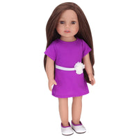 
              Sophia's 18 Inch Baby Doll Miley with Purple Dress and Doll Shoes Everyday Girl Collection
            
