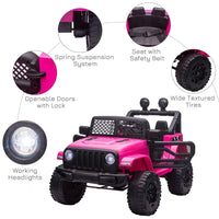 
              12V Kids Electric Ride On Car Truck Off-road Toy with Remote Control Pink HOMCOM
            