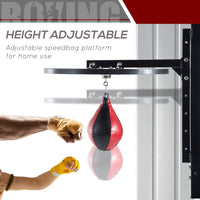 
              HOMCOM Speed Bag Platform Speedball Frame Set Training Punching Boxing Workout
            