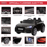 
              Audi TT RS 12V Battery Licensed Ride On Car with Remote Headlight MP3 BLACK
            