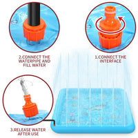 
              SOKA 168cm Square Inflatable Sprinkler Splash Pad Play Mat Water Pool Summer Toy BLUE
            