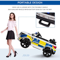 
              12V Kid Electric Ride On Police Car with Remote Siren Bluetooth 3-6 Years HOMCOM
            