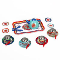 SOKA Vintage Design Metal Tea & Cakes Set Toy for Kids 40 Pcs Classic style