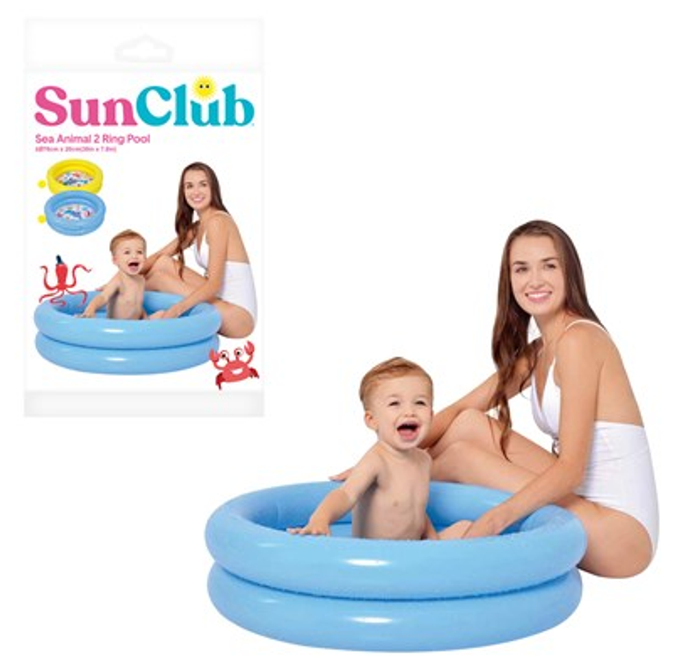 Sun Club Sea Animal 2 Ring Kids Paddling Pool 98469