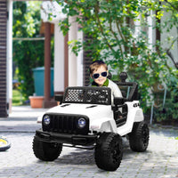 
              HOMCOM 12V Kids Electric Ride On Car Truck Off-road Toy Remote Control WHITE
            