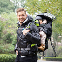 
              HOMCOM Baby Hiking Backpack Carrier Detachable Rain Cover for Toddlers BLACK
            