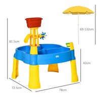 
              HOMCOM 2 in 1 Sand and Water Table for 18+ Months Kids Outdoor Beach Garden
            