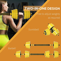 
              30KG Barbell & Dumbbell Set Fitness Exercise Home Gym Plate Bar HOMCOM
            