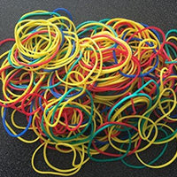 Assorted Colours Rubber Bands Approx 250 Bands
