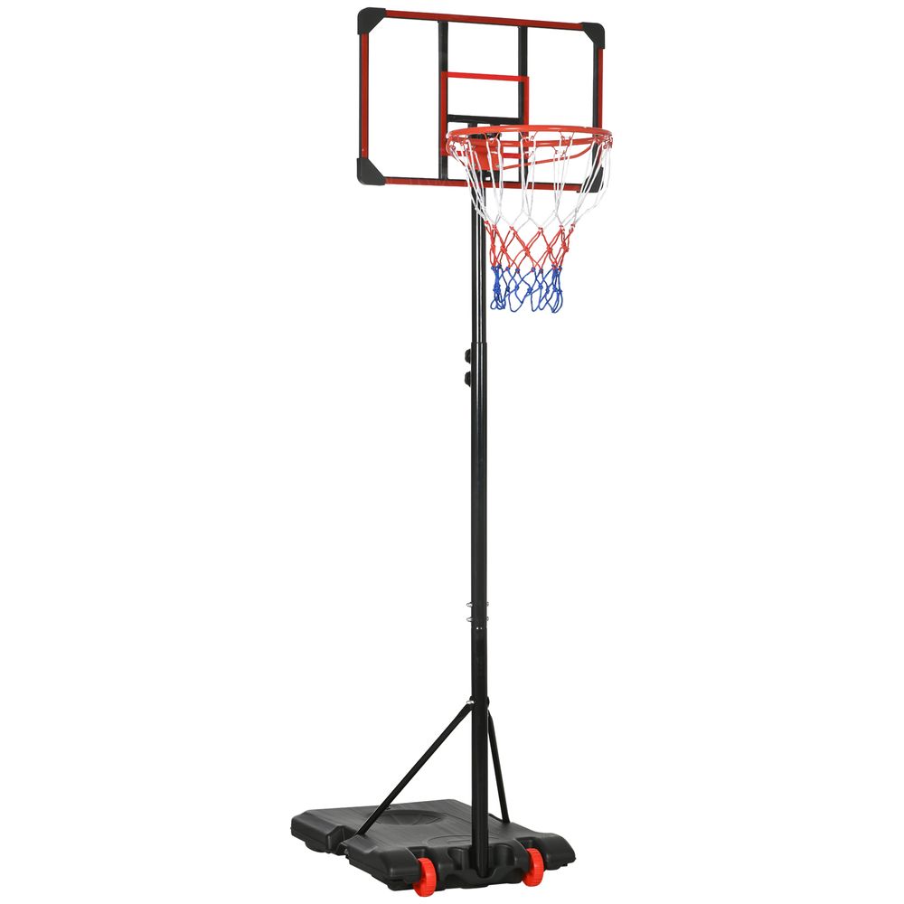 SPORTNOW Kids Adjustable Basketball Hoop and Stand with Wheels 1.8-2m