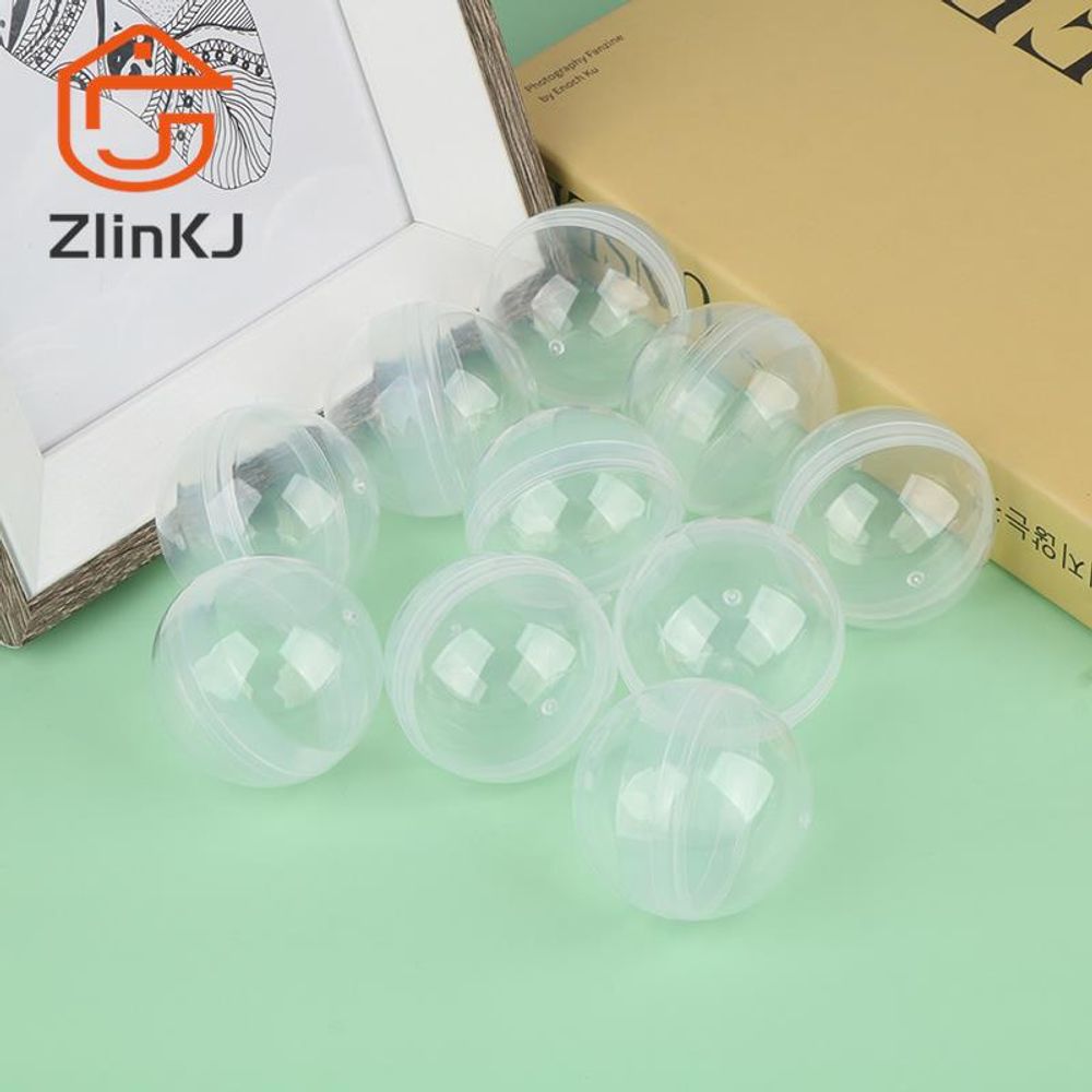 50pcs Mini Clear Transparency Plastic Capsule Toy Surprise Ball Tiny Container Making Things Model Gashapon toy Random