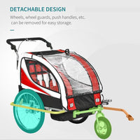 
              Child Bike Trailer Baby Bicycle Trailer for 2 Kids 360�� Rotatable LED
            