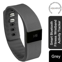 Aquarius OLED Display Smart Bluetooth Fitness Wristband Activity Tracker, Grey
