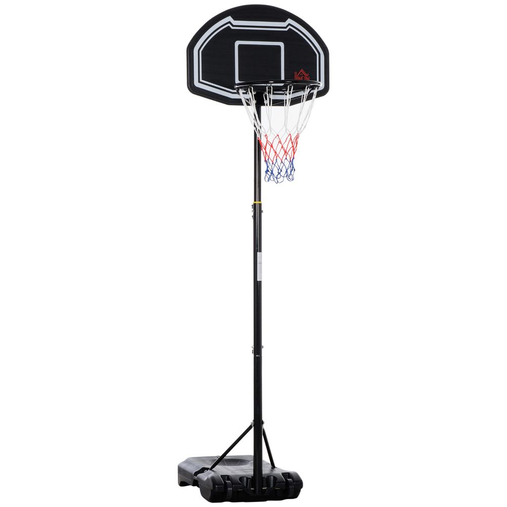 HOMCOM Adjustable Basketball Hoop Stand with Wheels and Weight Base 1.6-2.1m