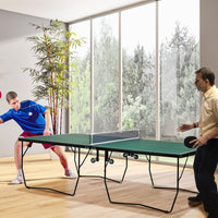 
              SPORTNOW 9FT Folding Table Tennis Table with 8 Wheels for Indoors and Outdoors GREEN
            